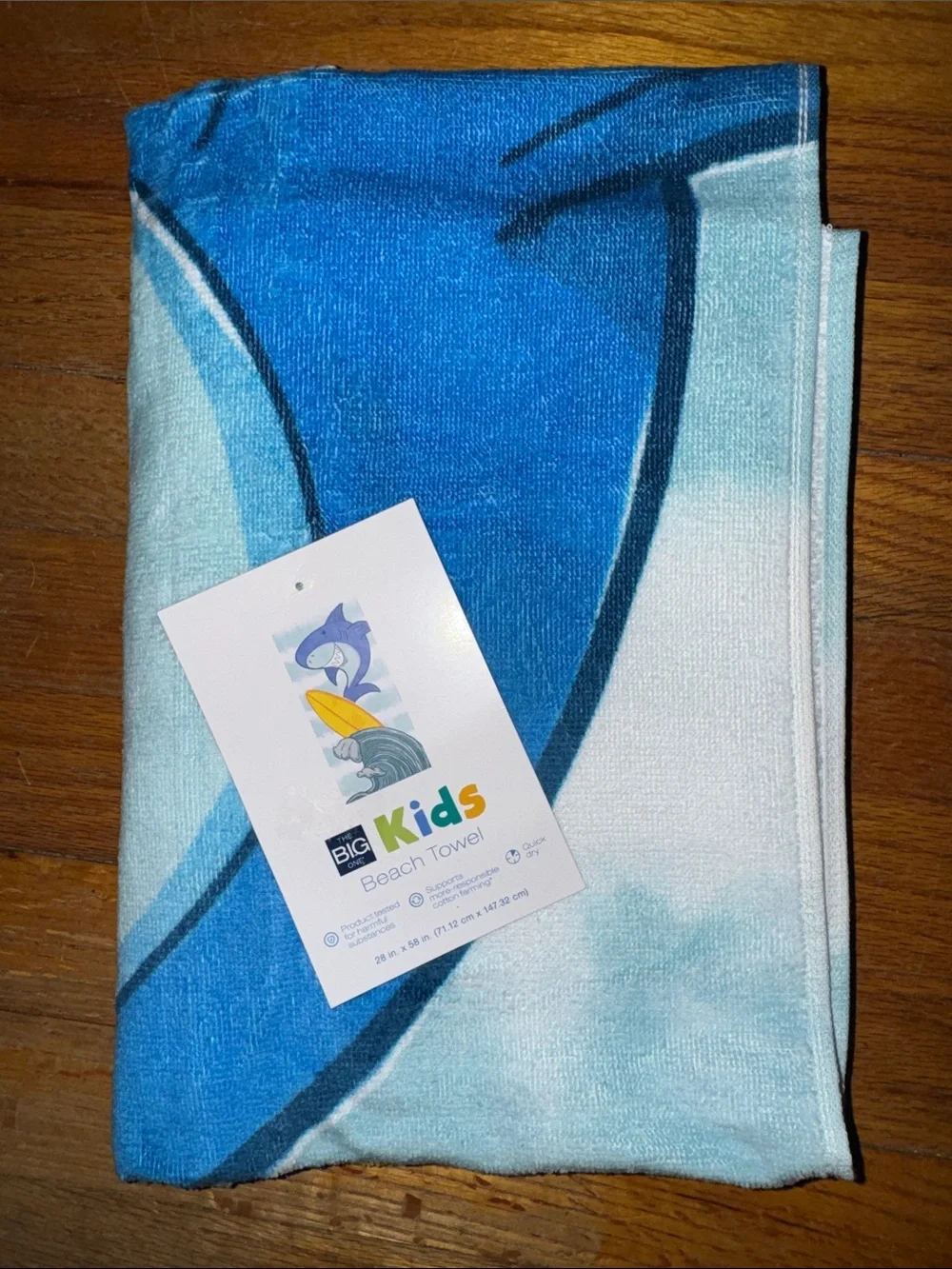 The Big One - Kids Shark Beach Towel NWT #1